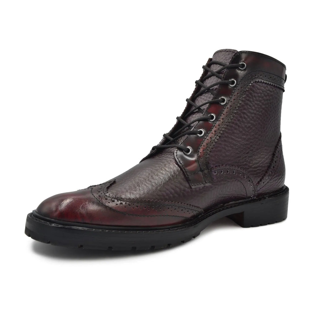 Botín Boston Brogue Camaleón Vino