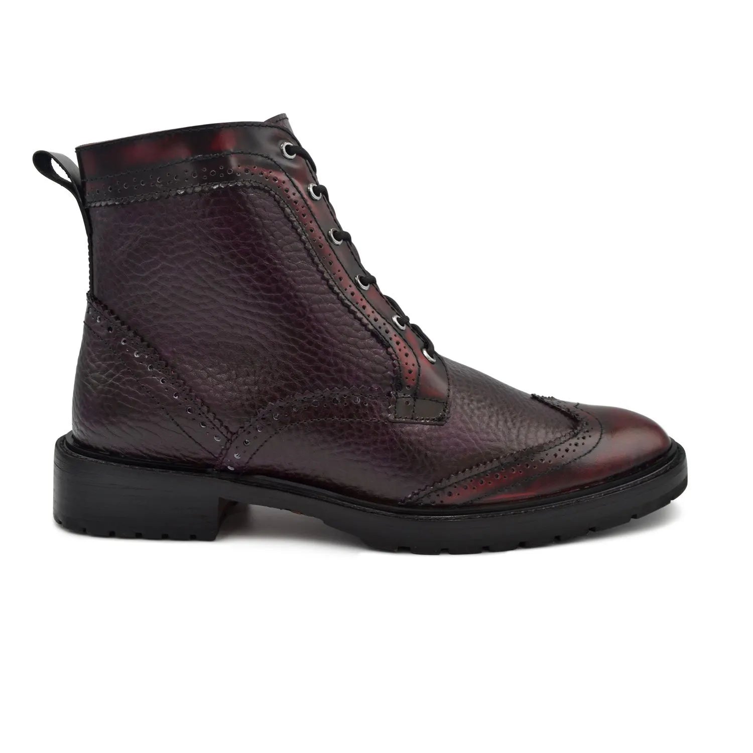 Botín Boston Brogue Camaleón Vino