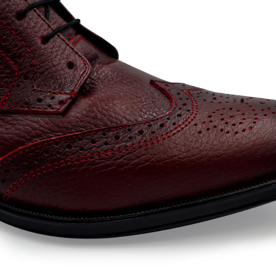 Bota Bostoniana De Vestir Color Vino