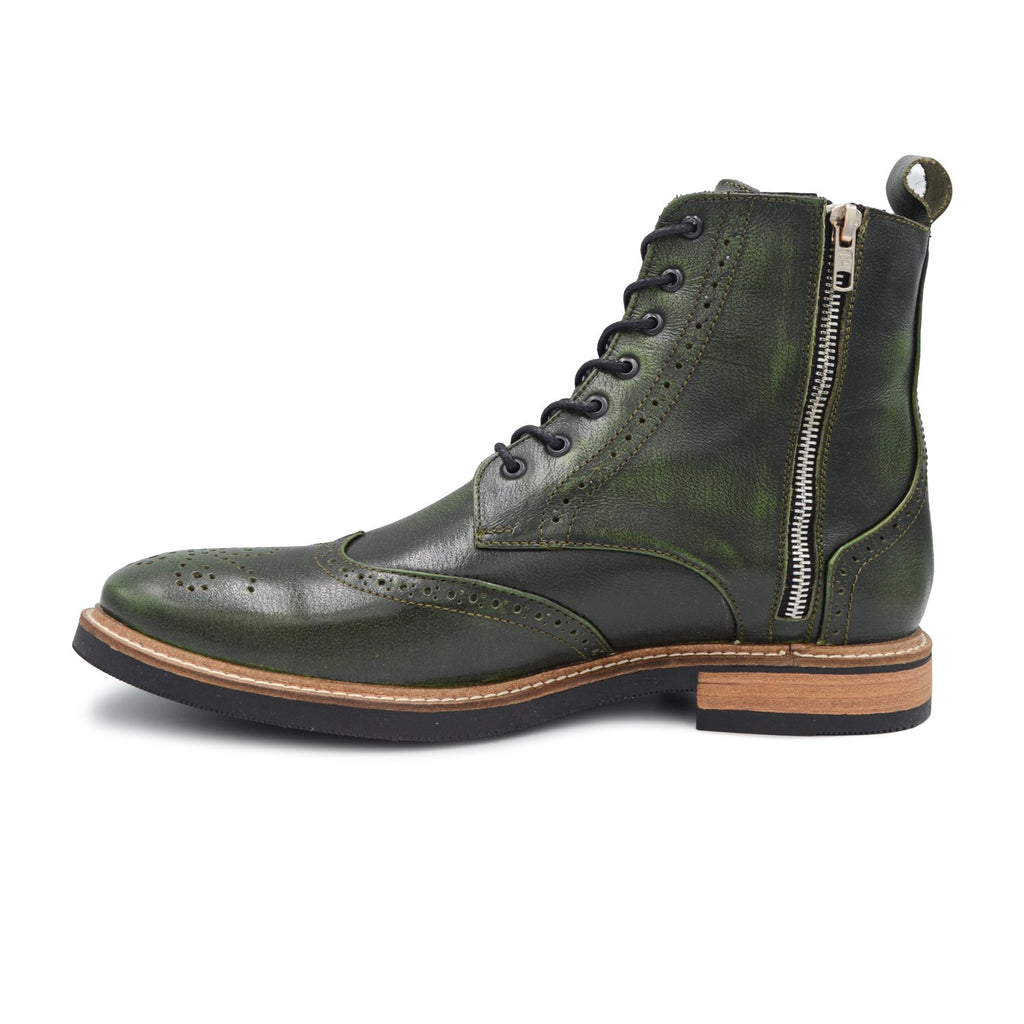 Botín Brogue Verde