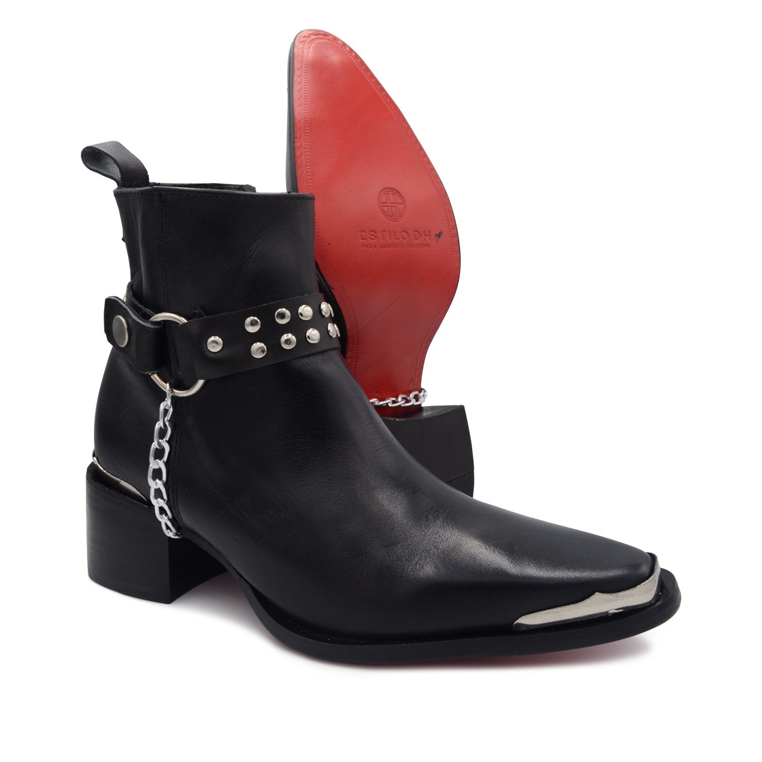 Bota Cowboy Premium Negro Skinny