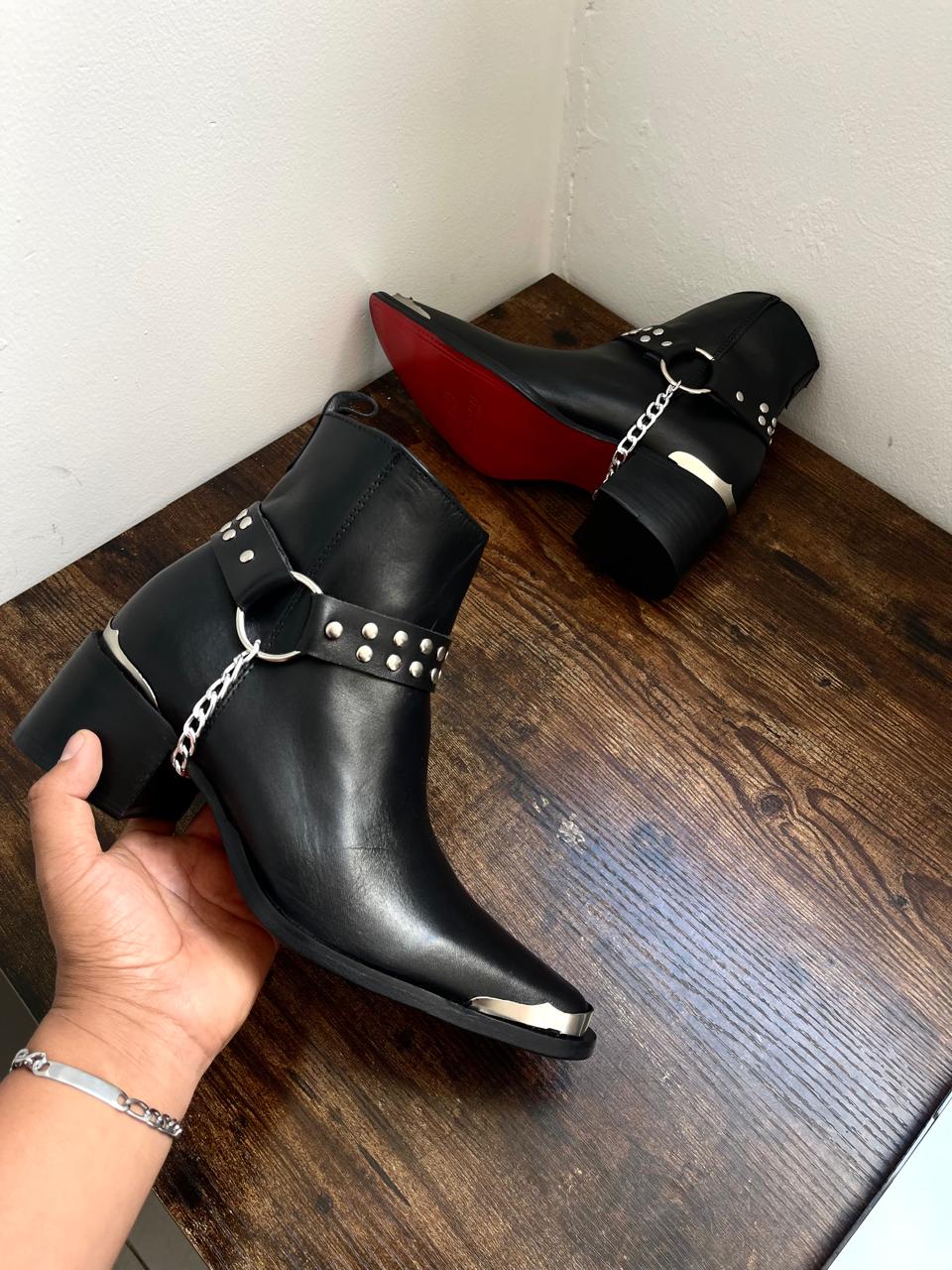 Bota Cowboy Premium Negro Skinny