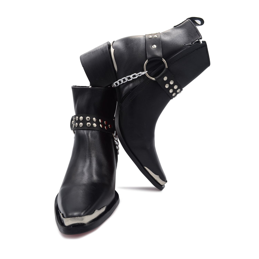 Bota Cowboy Premium Negro Skinny