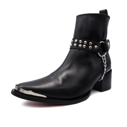 Bota Cowboy Premium Negro Skinny