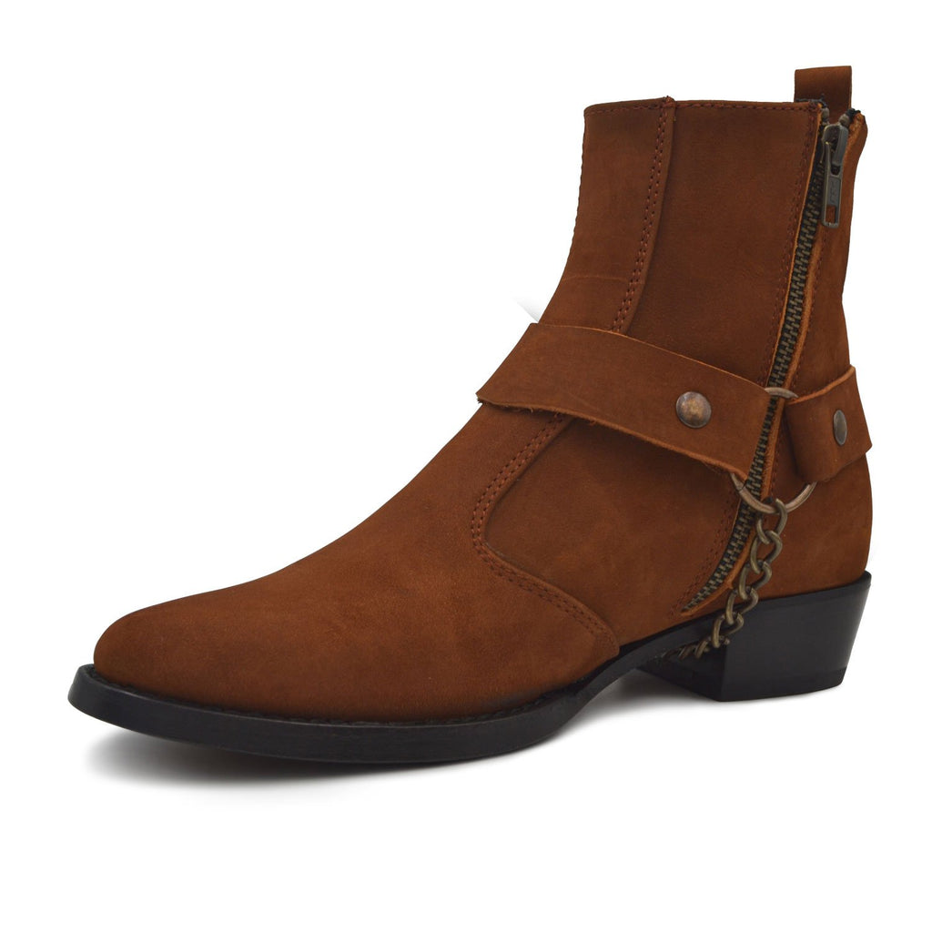 Botines Vaqueros Para Hombre Nobuck Piel Calidad Premium Estilo DH