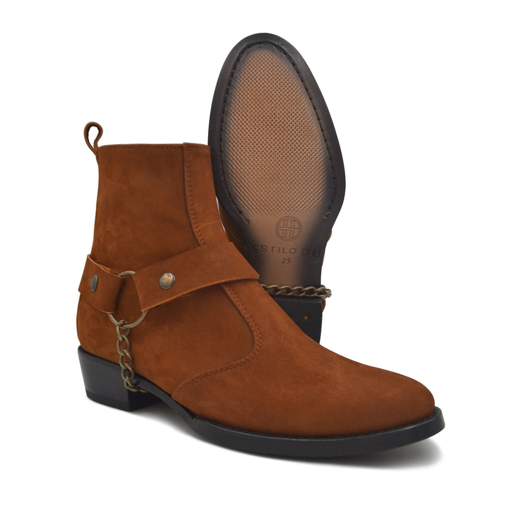 Botines Vaqueros Para Hombre Nobuck Piel Calidad Premium Estilo DH