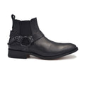 Botas Chelsea fabricadas en piel color negro marca estilo dh