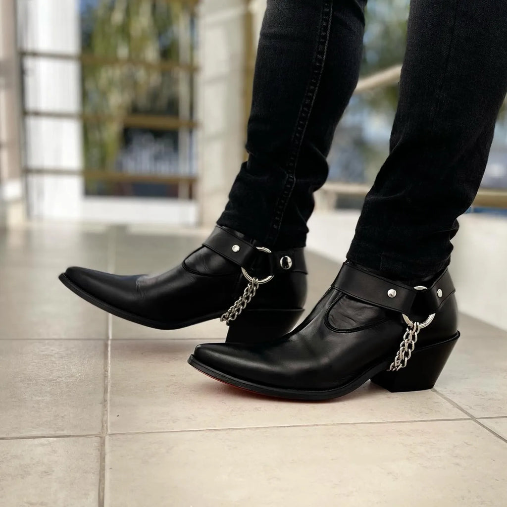 Bota Cowboy Negro Skinny