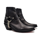 Botas Tacon Cubano color negro Premium Tipo Saint Cowboy DH