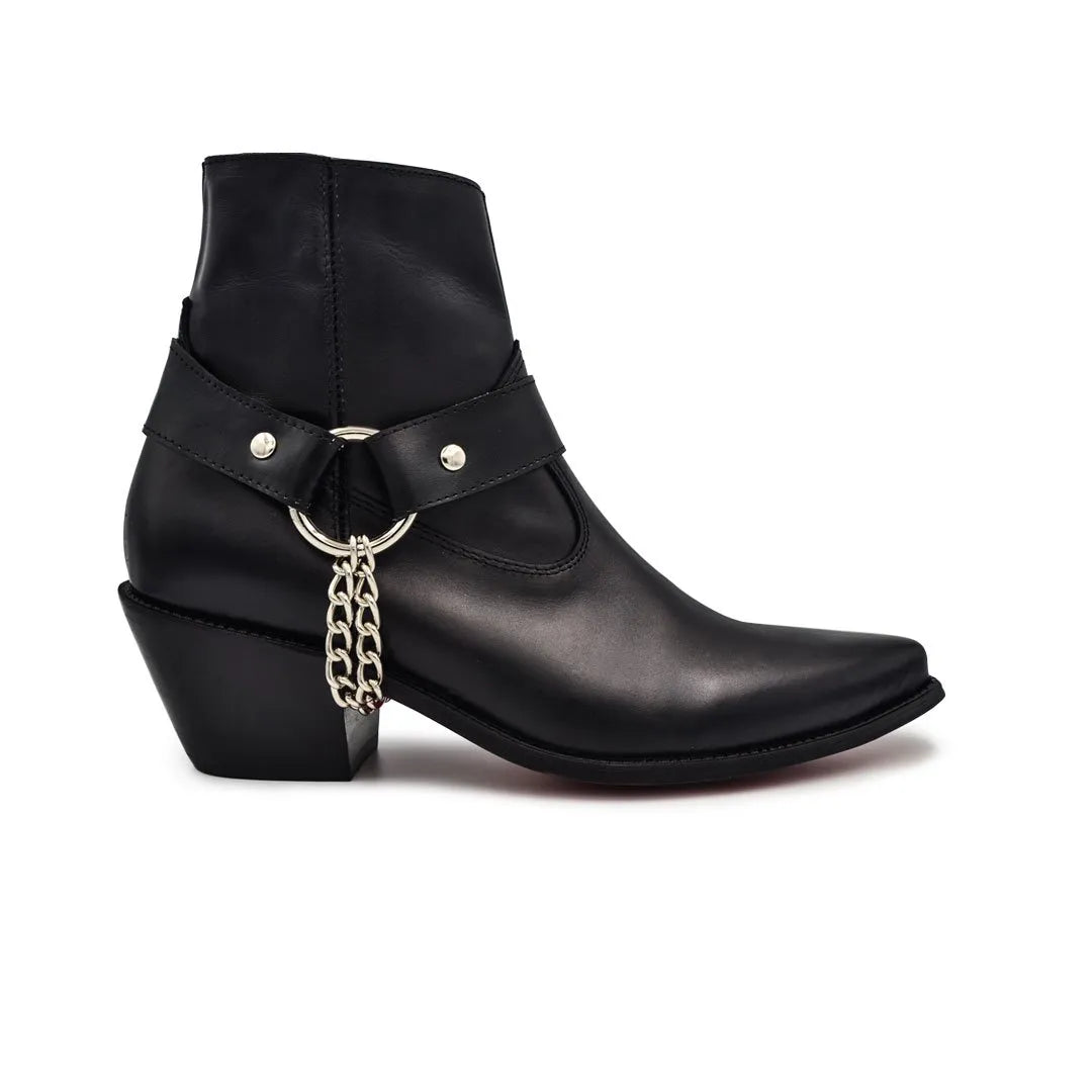 Botas Tacon Cubano color negro Premium Tipo Saint Cowboy estilo dh