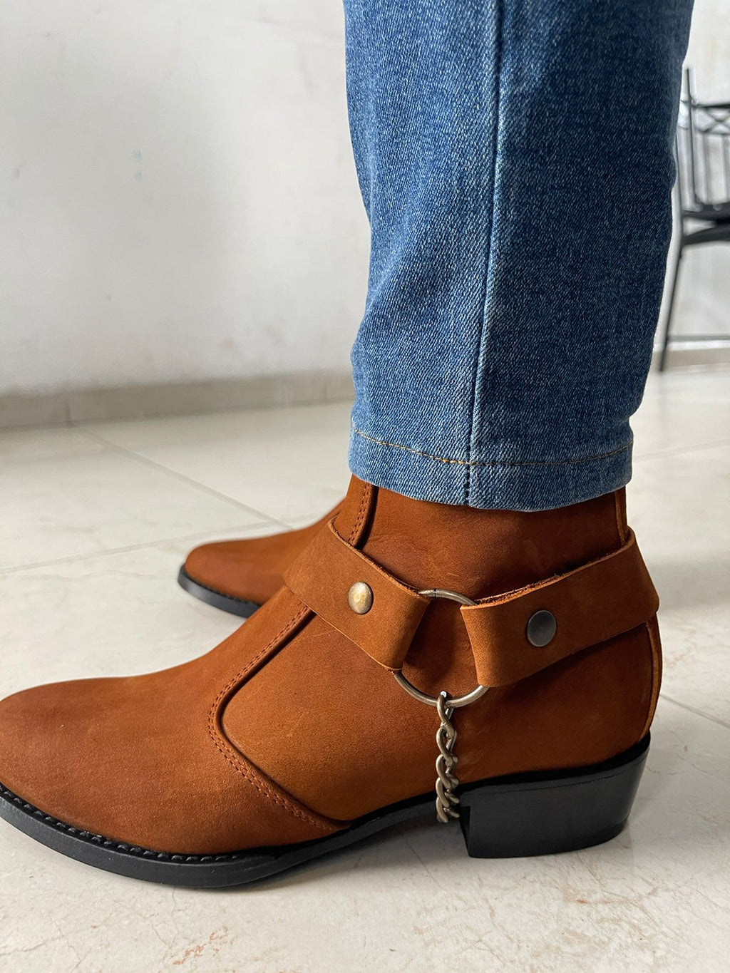 Botines Vaqueros Para Hombre Nobuck Piel Calidad Premium Estilo DH