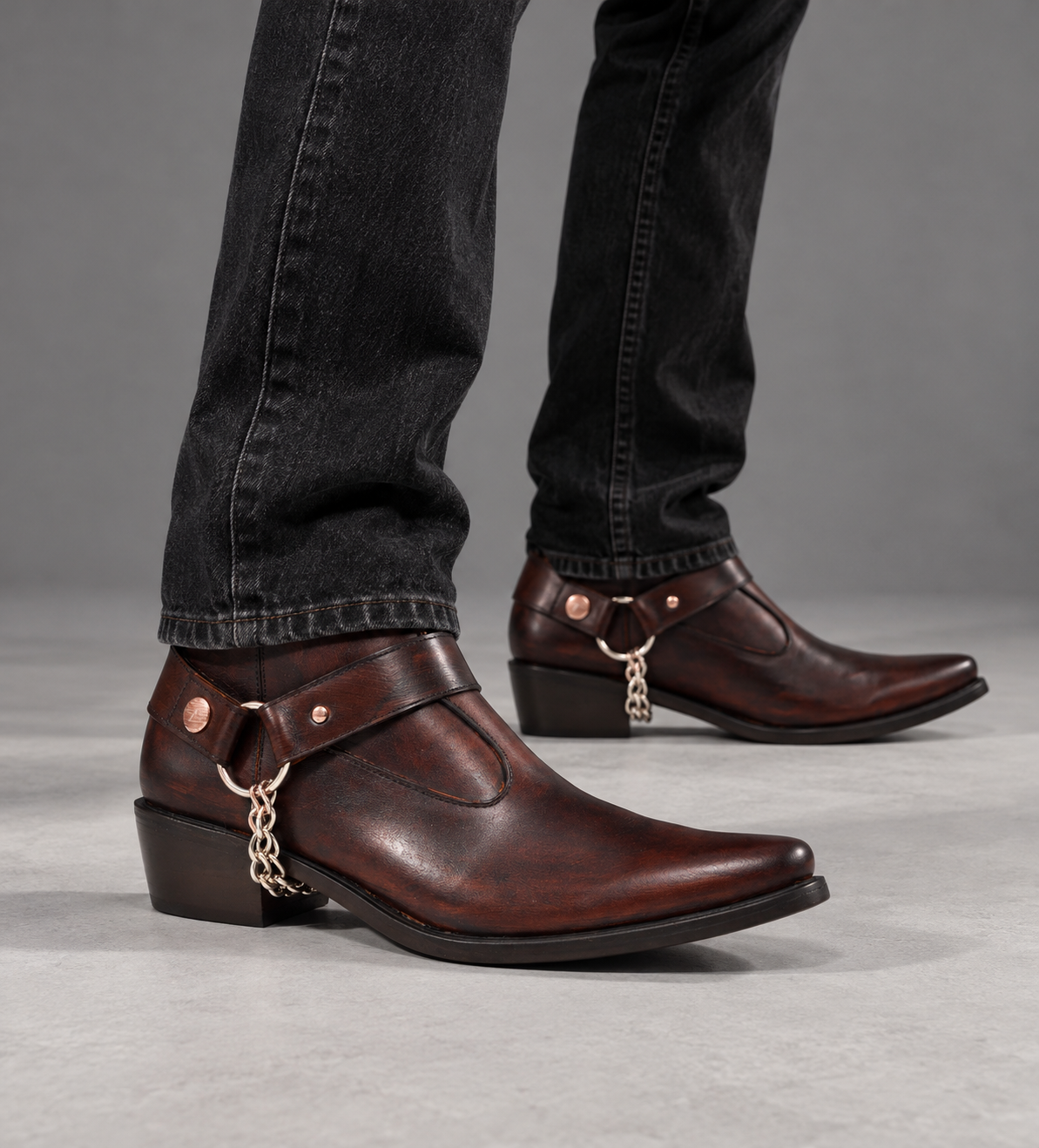 Bota Cowboy Café Patina Skinny