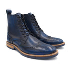 Botín Brogue Azul
