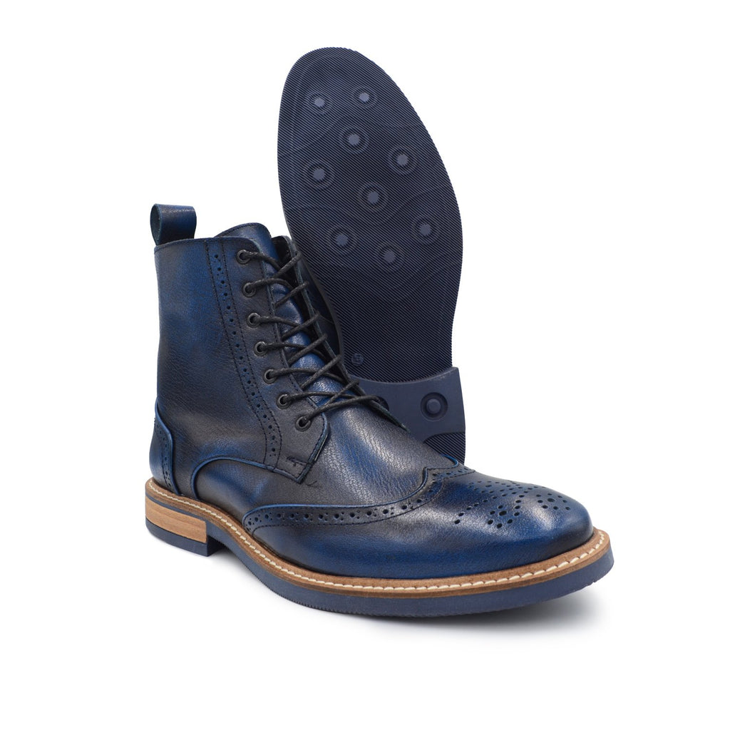 Botín Brogue Azul