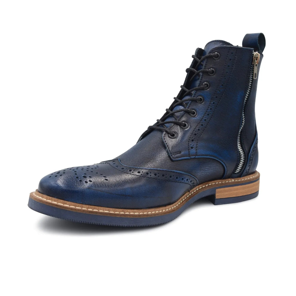 Botín Brogue Azul