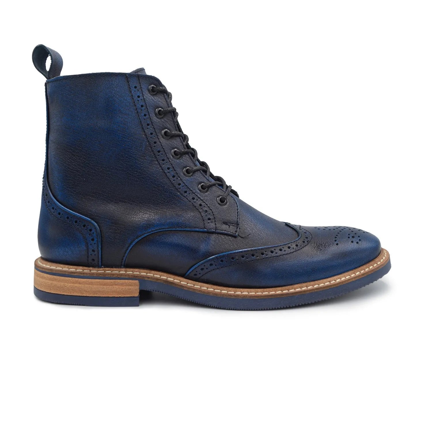 Botín Brogue Azul