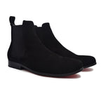 Botín Chelsea Boots Piel Gamuza Color Negro