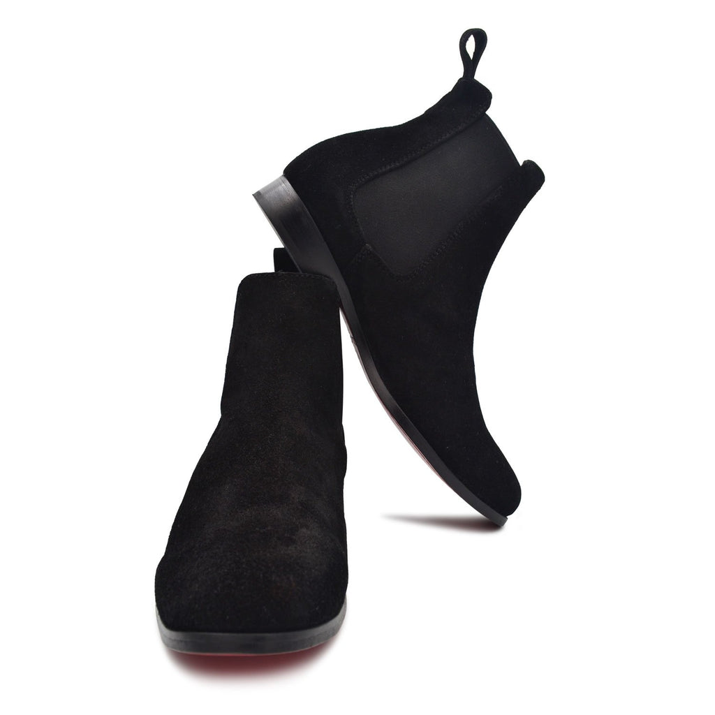 Botín Chelsea Boots Piel Gamuza Color Negro