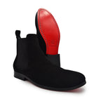Botín Chelsea Boots Piel Gamuza Color Negro