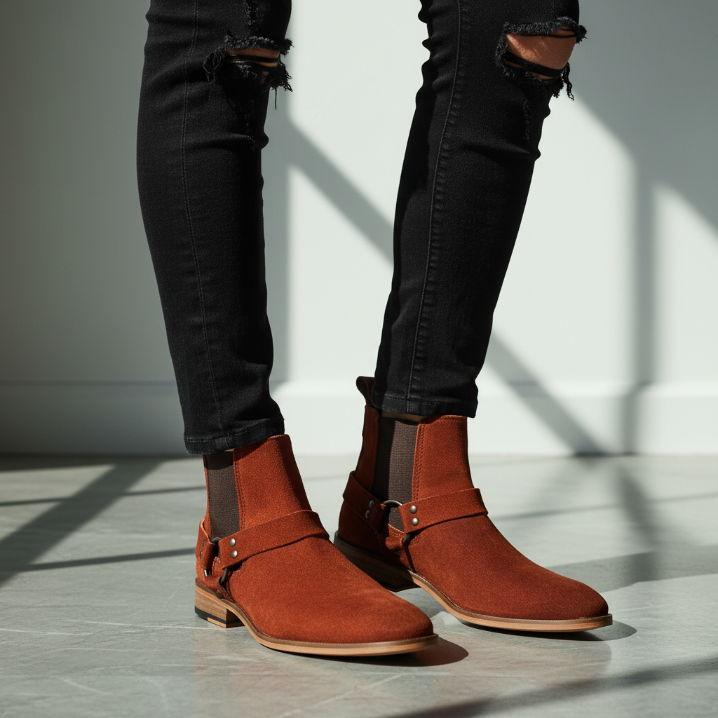 Chelsea Arnés Gamuza Terracota