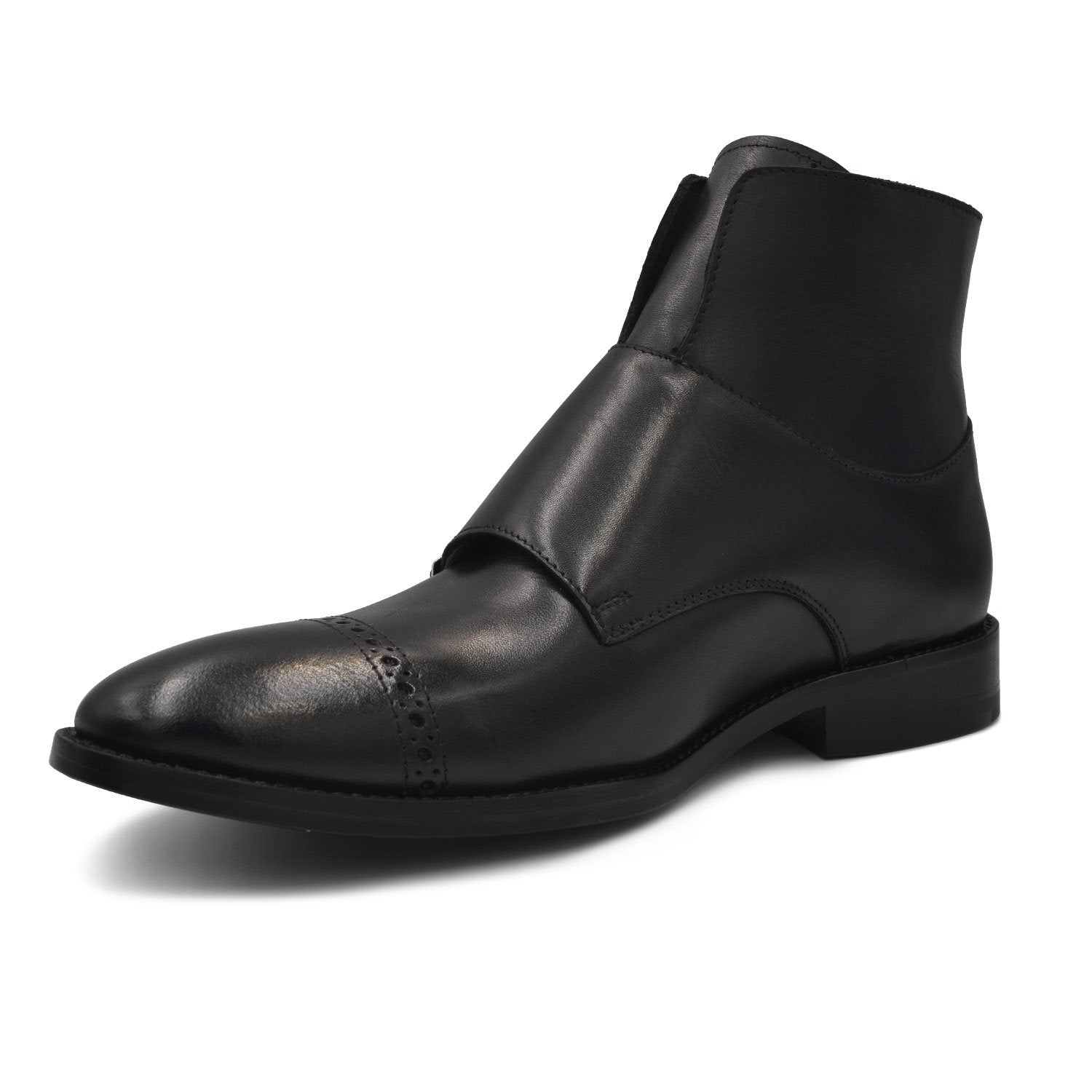 Calzado monkstrap en piel genuina de vacuno estilo dh