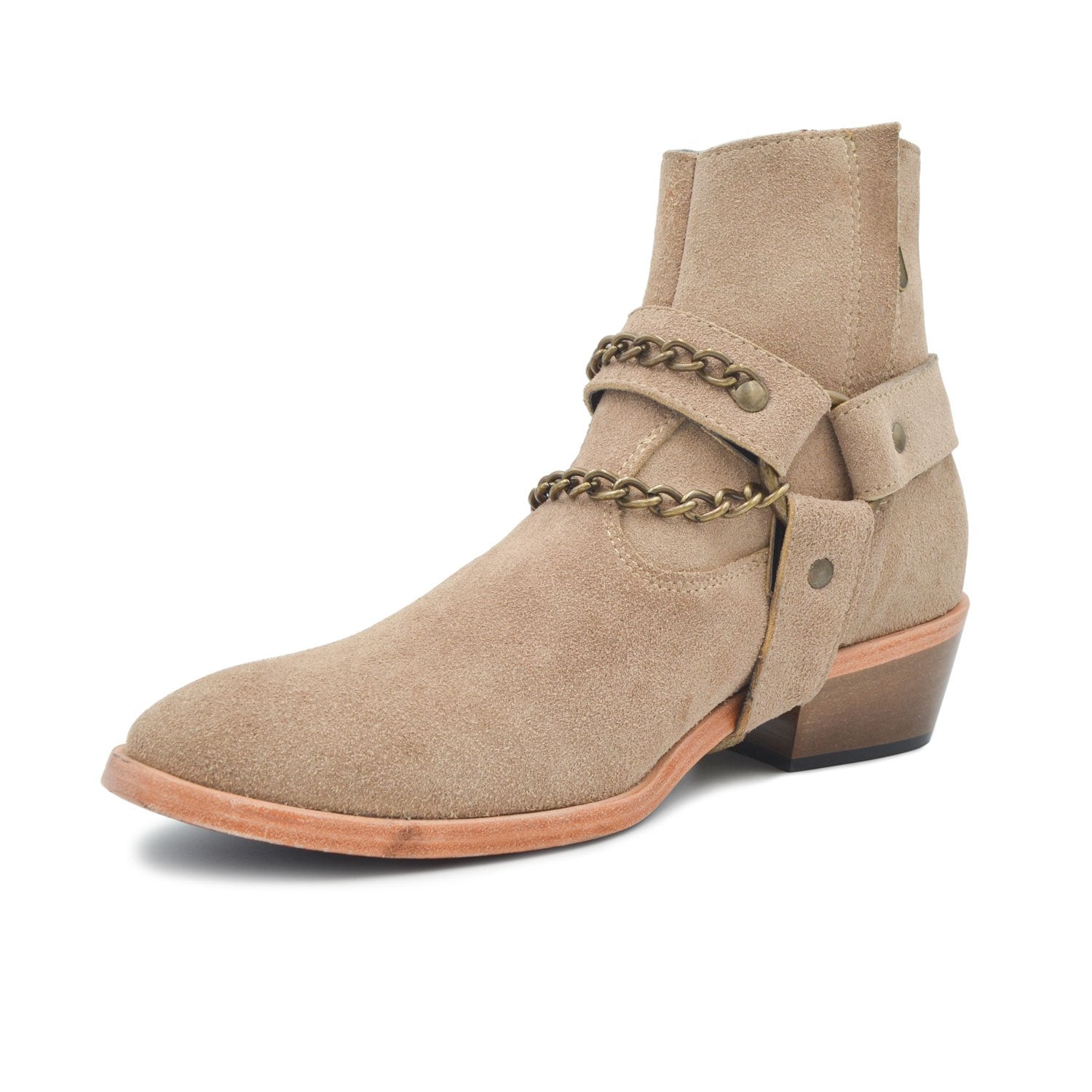 Bota Cowboy Gamuza Camel
