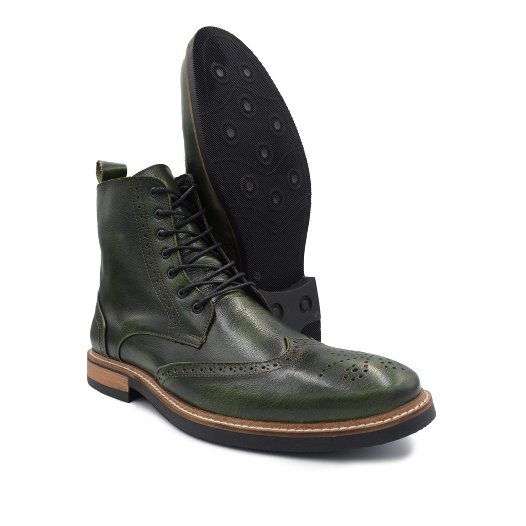 Botín Brogue Verde