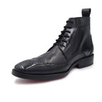 Calzado de vestir negro para hombre hecho en piel genuina marca Estilo DH