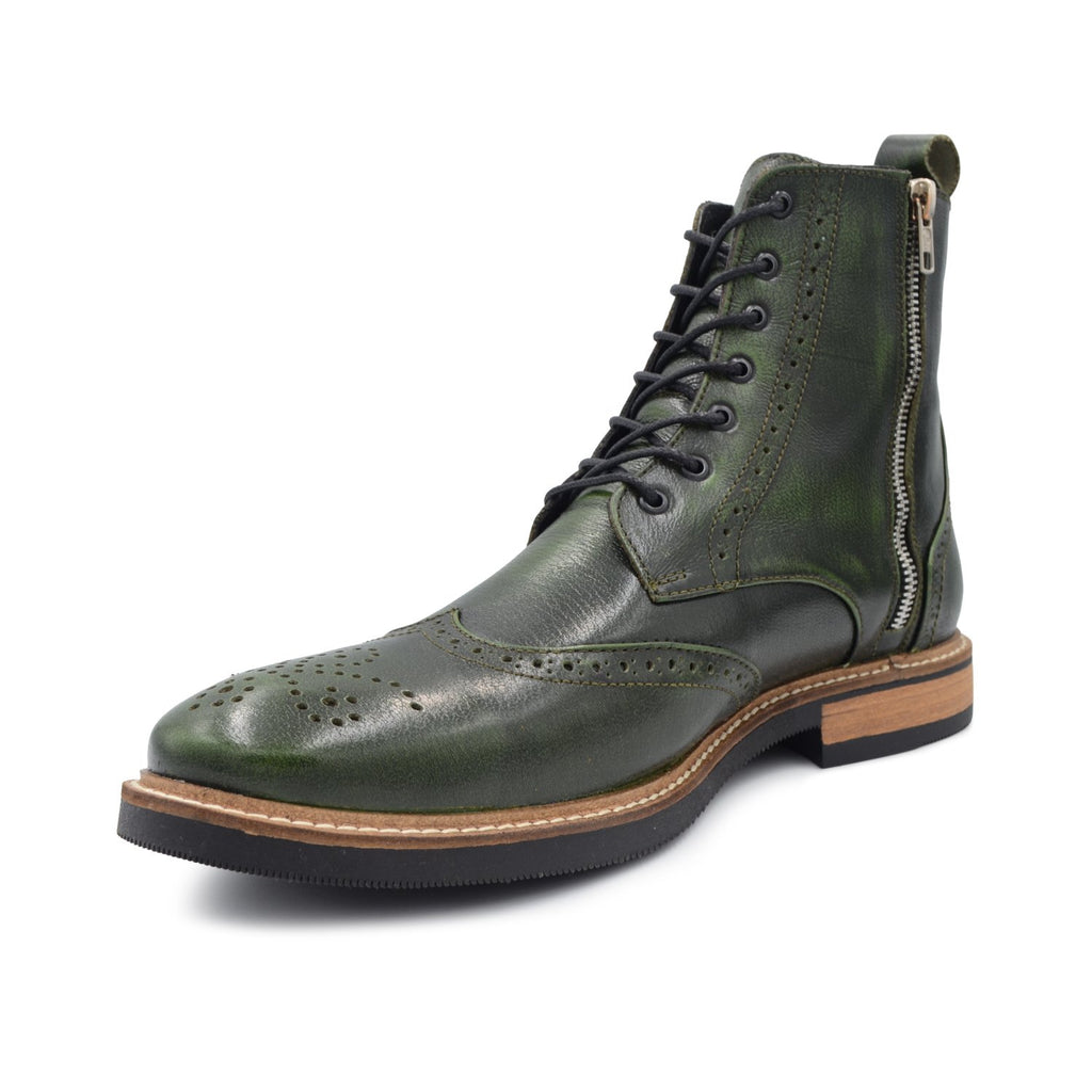 Botín Brogue Verde