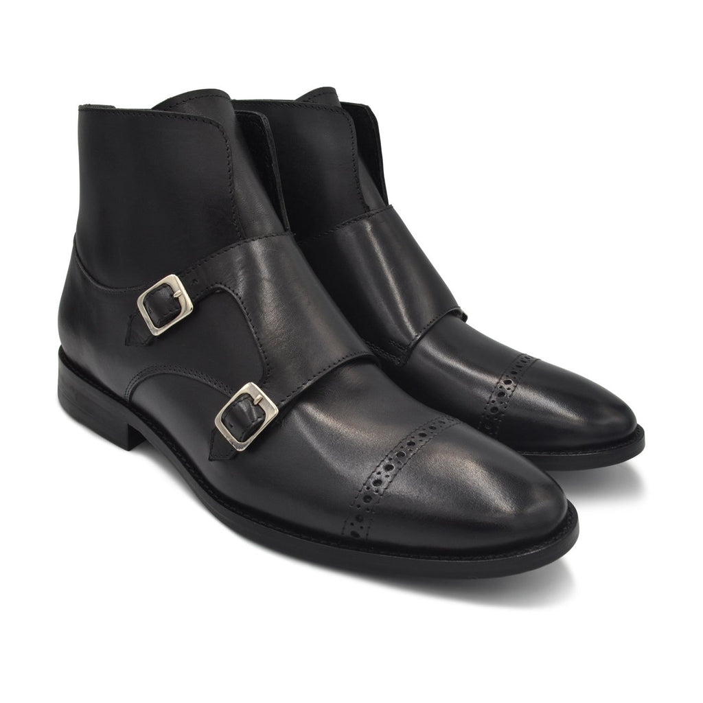 Calzado monkstrap en piel genuina vacuno marca estilo dh