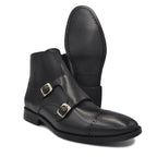 Botín Double Monkstrap Negro
