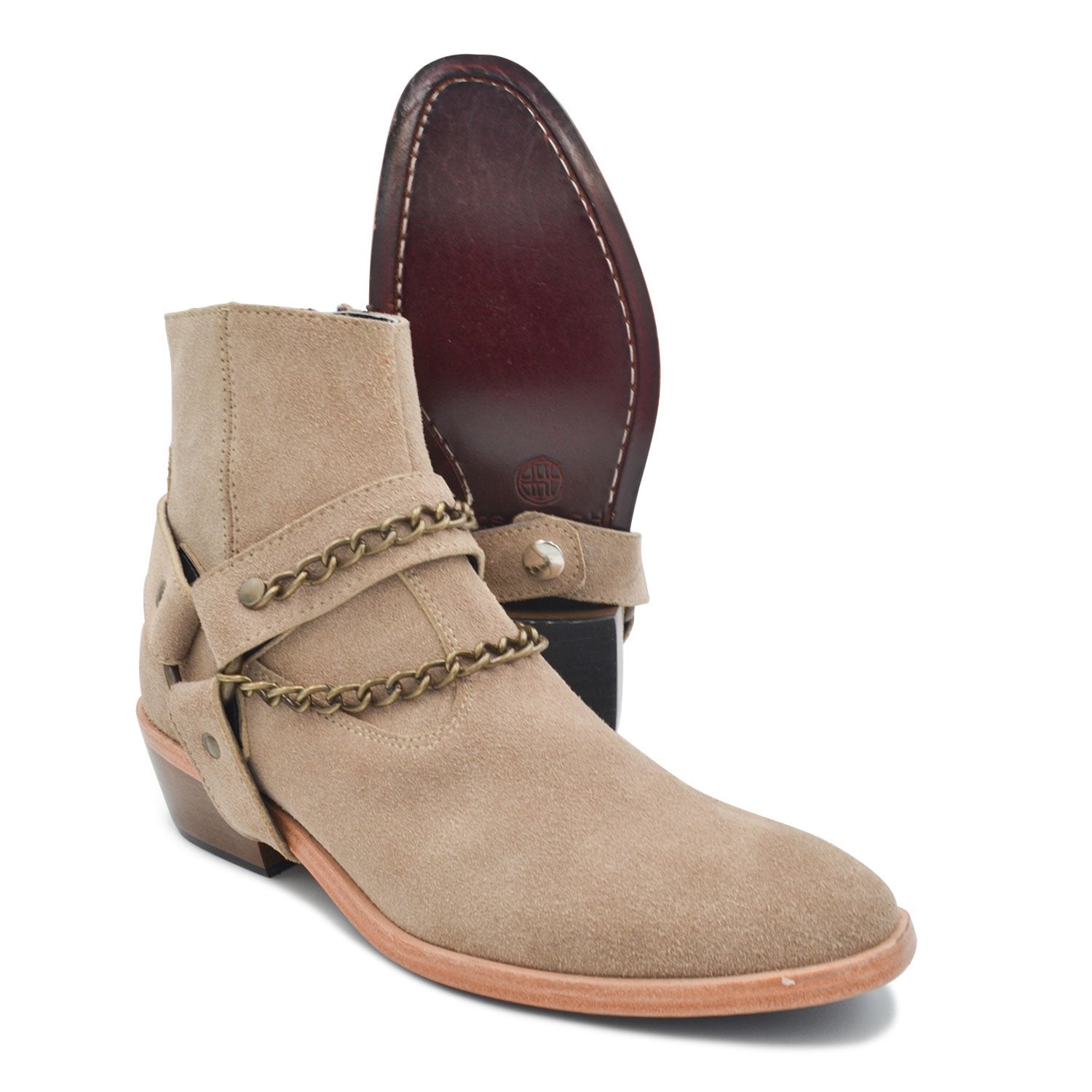 Bota Cowboy Gamuza Camel
