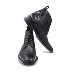 Calzado de vestir negro para hombre hecho en piel genuina marca Estilo DH