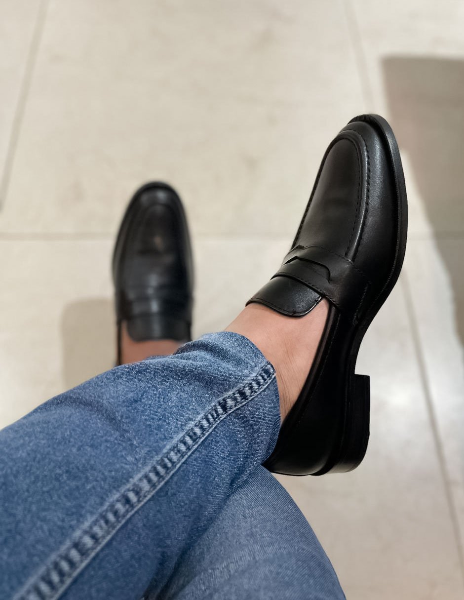 Mocasines Penny Loafer Negro