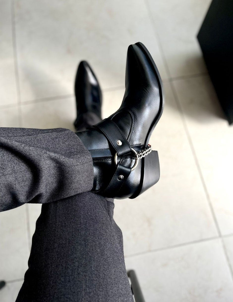 Bota Cowboy Negro Skinny