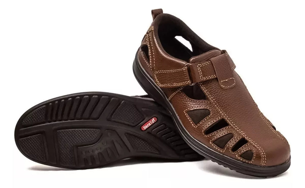 Sandalia Caballero Piel Confort Caramelo