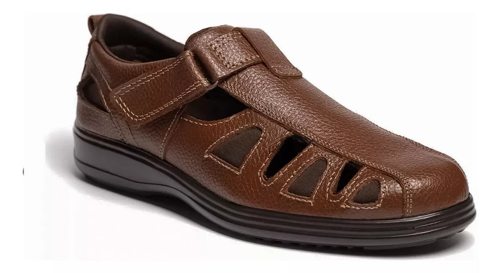 Sandalia Caballero Piel Confort Caramelo