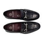 Mocasines Loafer Negro piel Grabada