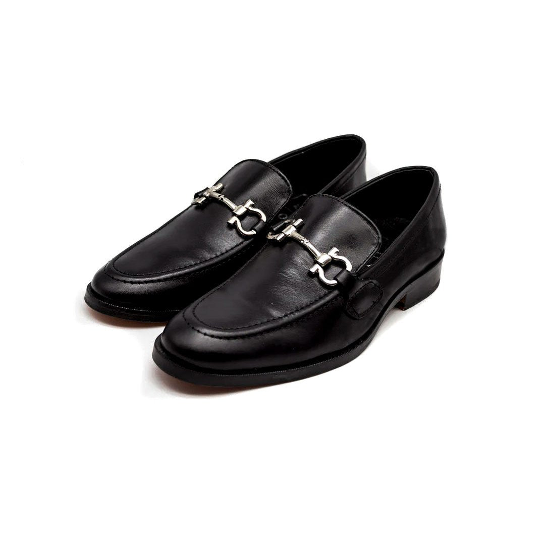 Zapatos Hombre Mocasines Penny Loafer Antifaz color negro Estilo DH