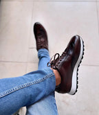 Sneakers Café piel genuina