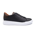 Tenis Negros de Piel para Hombre Modelo Casual Essentials