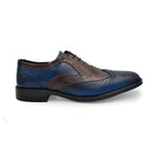 Zapato Bostoniano azul con café hombre