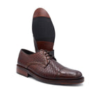 Zapato Brogue Trenzado Café