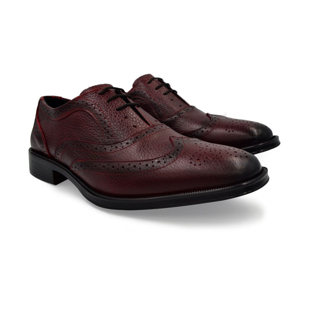 Zapatos Bostonianos color vino para caballeros marca estilo dh