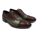 Zapato Derby Verde & Café