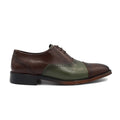 Zapato Derby Verde & Café