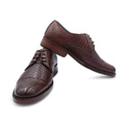 Zapato Brogue Trenzado Café