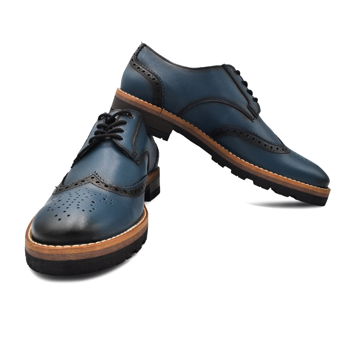 Bostoniano Brogue Azul
