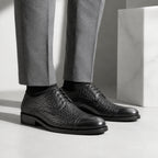 Zapato Brogue Trenzado Negro