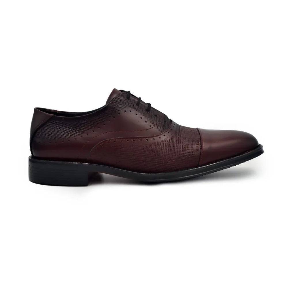 Zapatos Oxford color vino frontal marca estilo dh